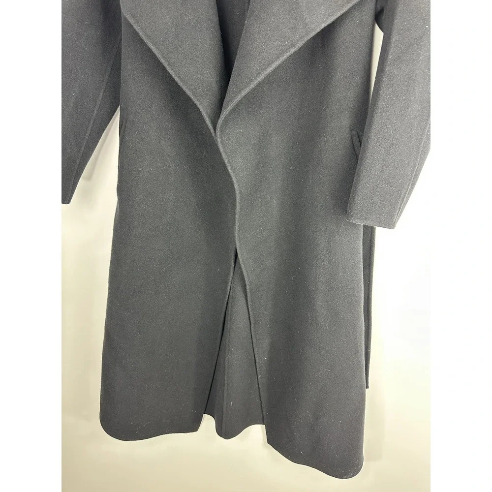NWT Quince Double Faced Merino Wool Draped Collar Wrap Coat Long Tie Women's XL - Picture 8 of 16